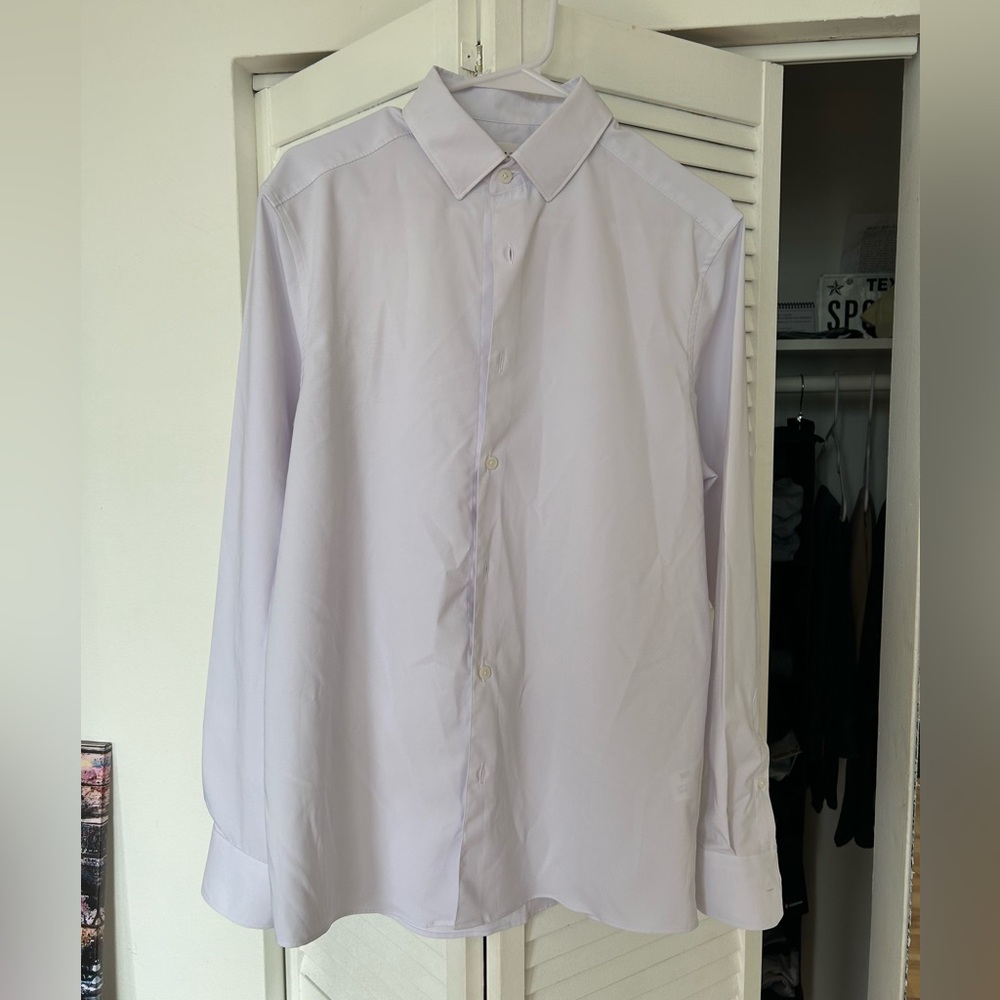 Zara Long sleeve button down shirt - large - Slim fit - black